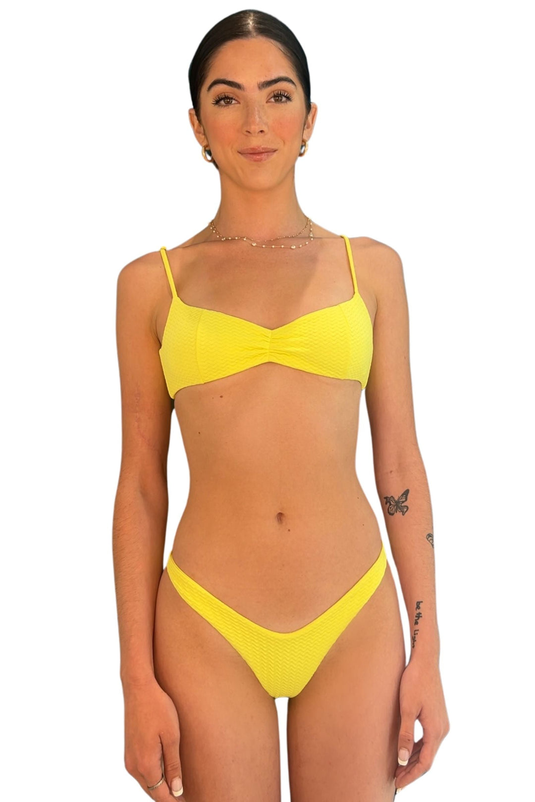 Melon Glow Bikini Top-Despi-Gone Bananas Beachwear