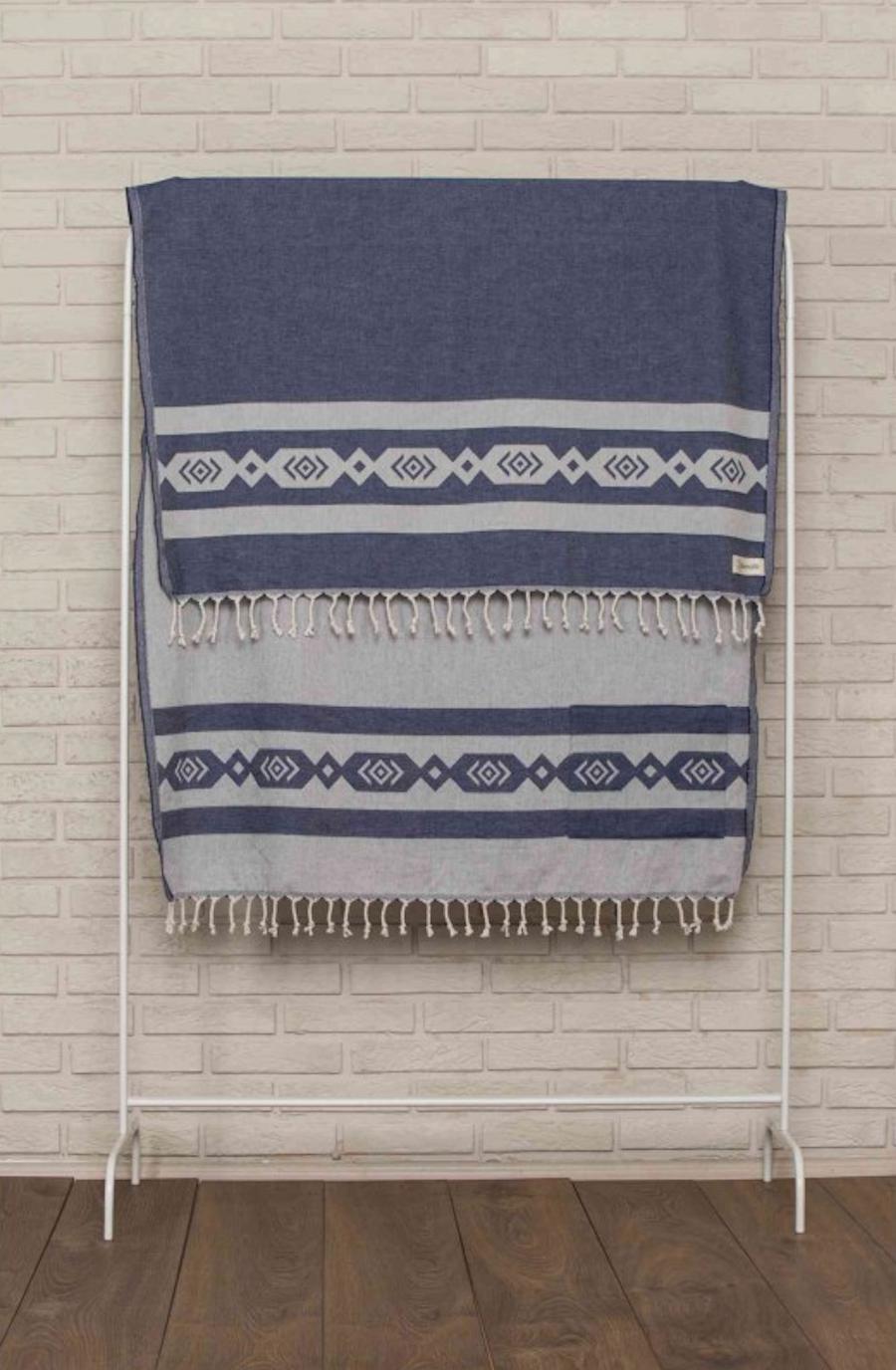 Acapulco Organic Turkish Towel with Zipper Pocket-Bersuse Towels-Gone Bananas Beachwear