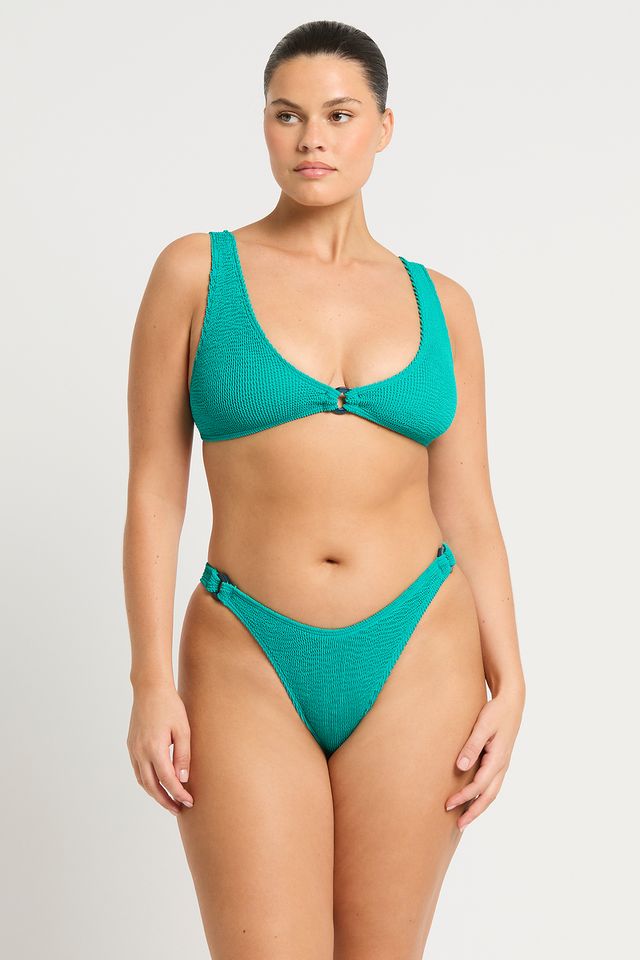 Aquatic Recycled Ring Scout Crop Top-BOUND by Bond-Eye-Gone Bananas Beachwear