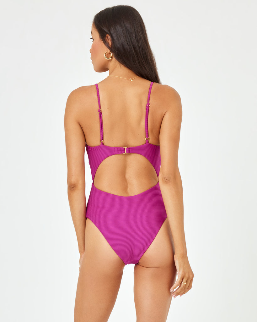 Berry Eco Chic Repreve Kyslee One Piece Swimsuit-LSpace-Gone Bananas Beachwear