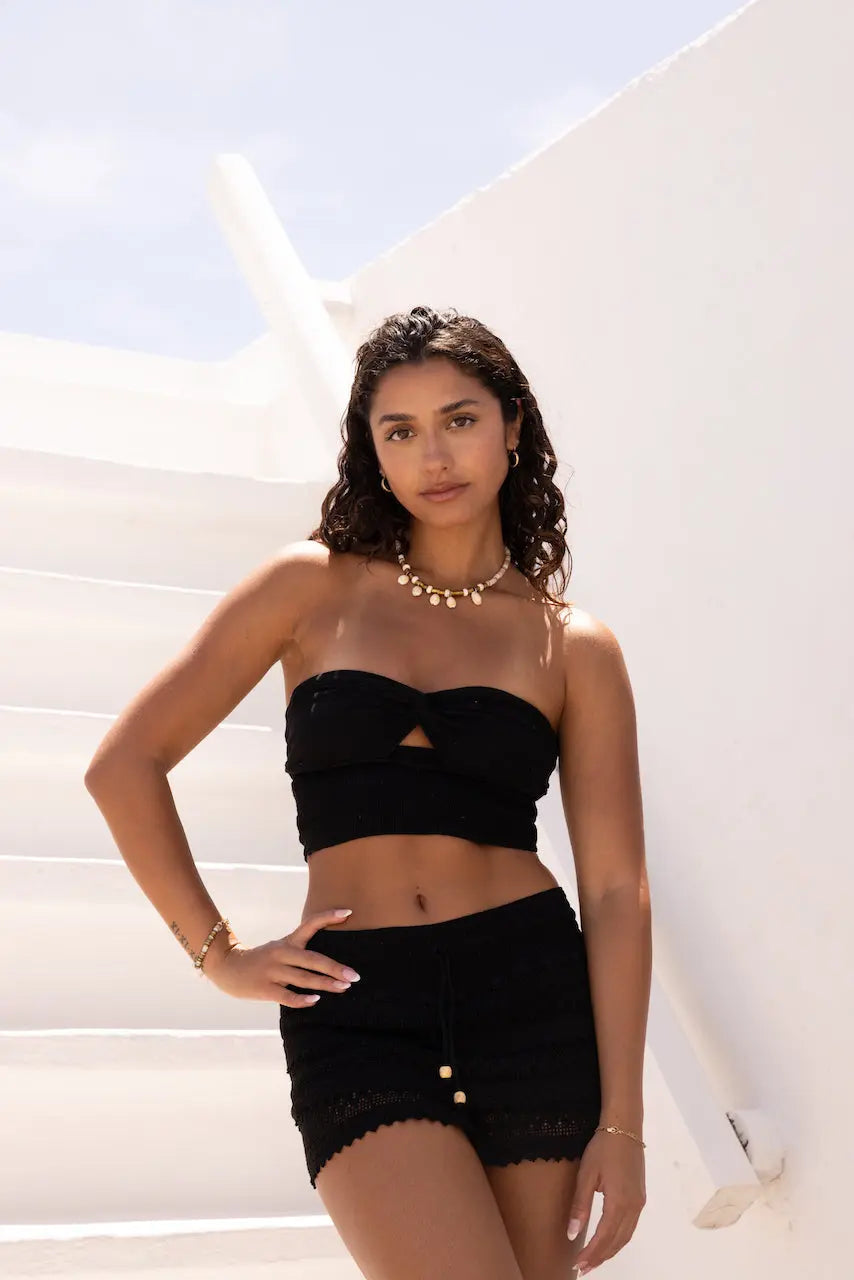 Black Cosmo Skirt-Blanco by Nature-Gone Bananas Beachwear