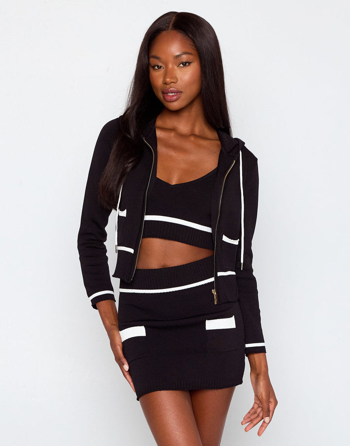 Black Juliette Knit Skirt-Beach Bunny-Gone Bananas Beachwear