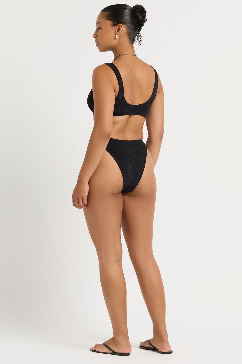 Black Malibu 2.0 Crop Top-BOUND by Bond-Eye-Gone Bananas Beachwear