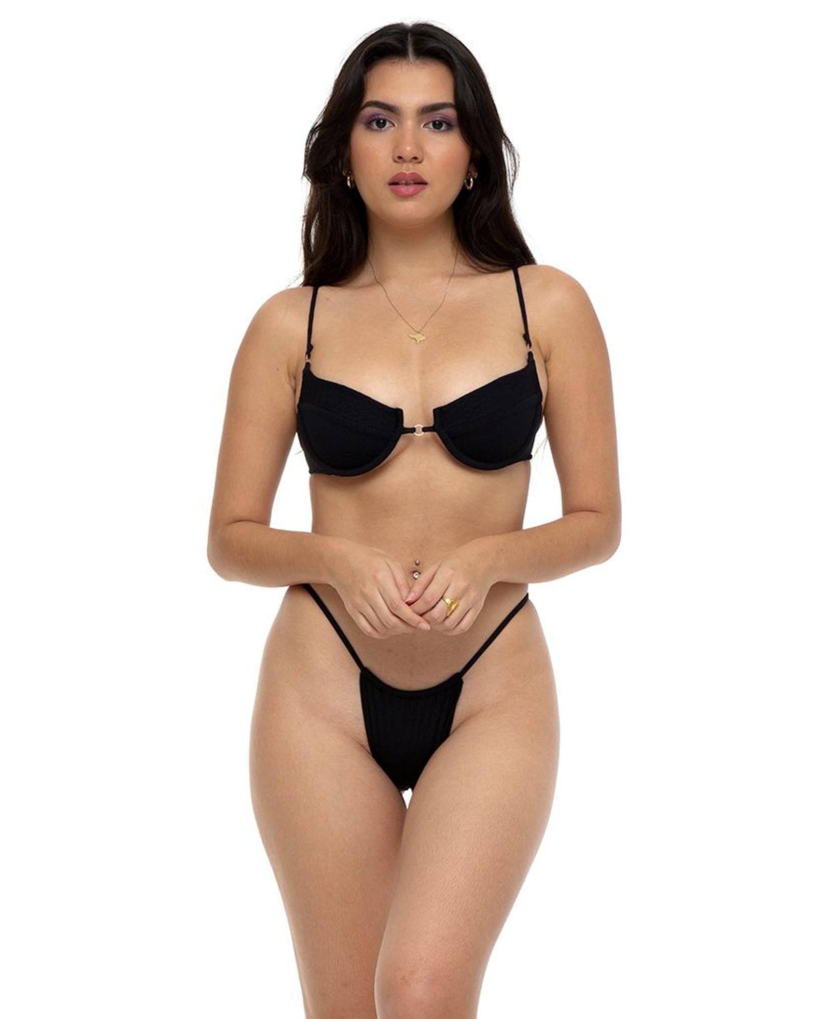 Black Natalie Top-Indah-Gone Bananas Beachwear