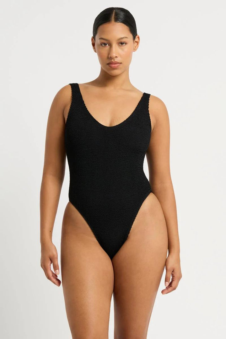 Black Recycled The Mara One Piece-BOUND by Bond-Eye-Gone Bananas Beachwear