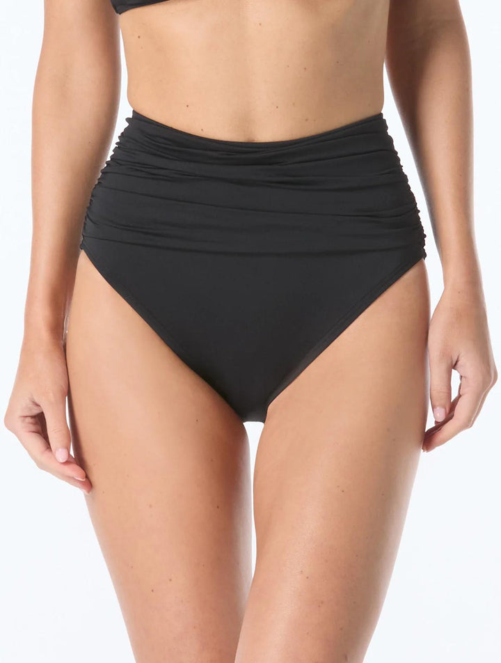 Black Shirred High Bottom-Kate Spade-Gone Bananas Beachwear
