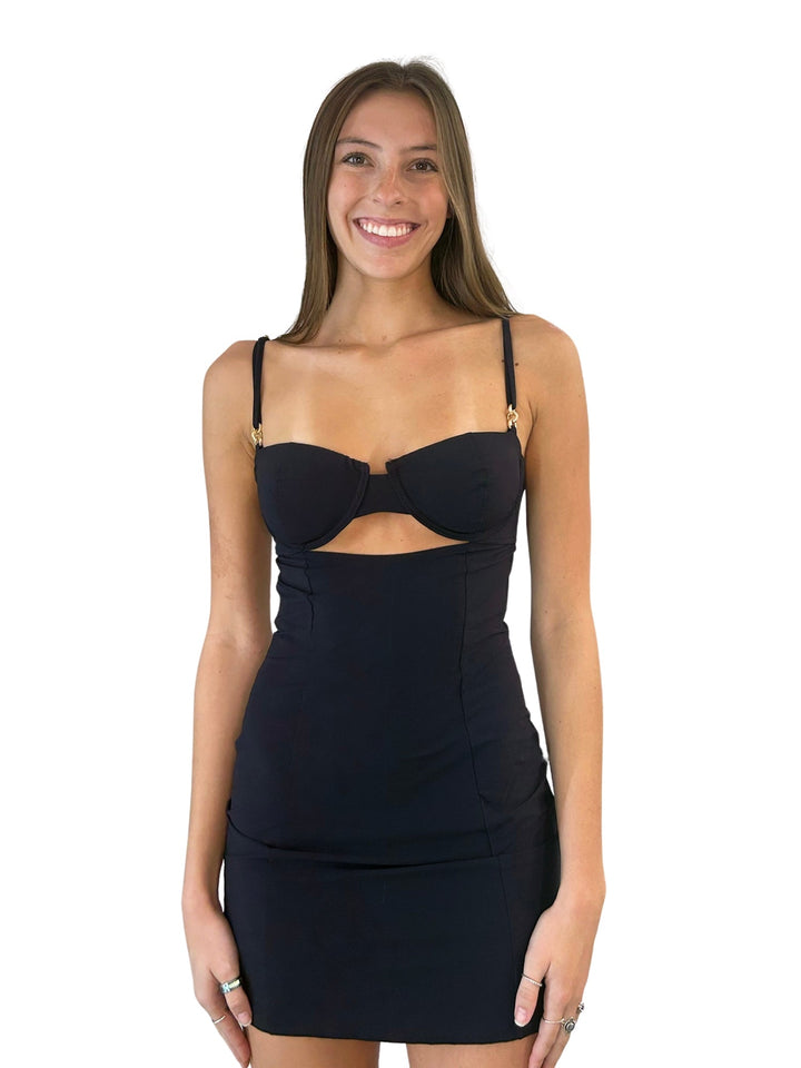 Black Wired Demi Dress-Despi-Gone Bananas Beachwear