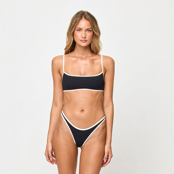 Black/Cream Clark Top-LSpace-Gone Bananas Beachwear