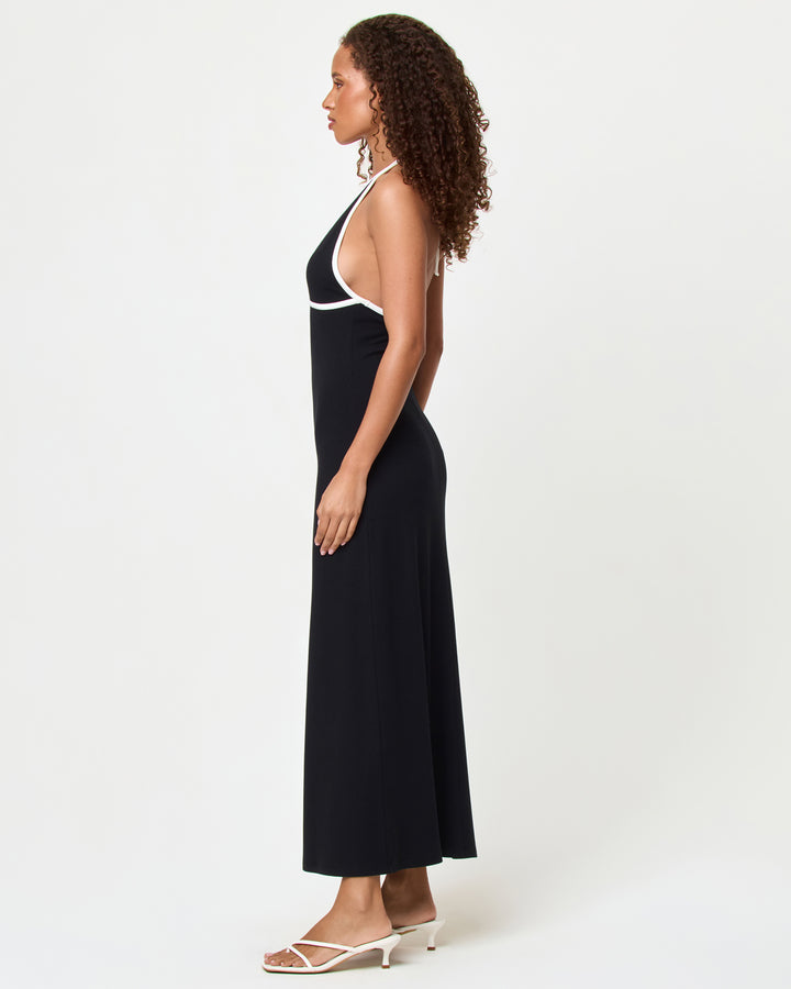 Black/Cream Sayge Maxi Dress-LSpace-Gone Bananas Beachwear