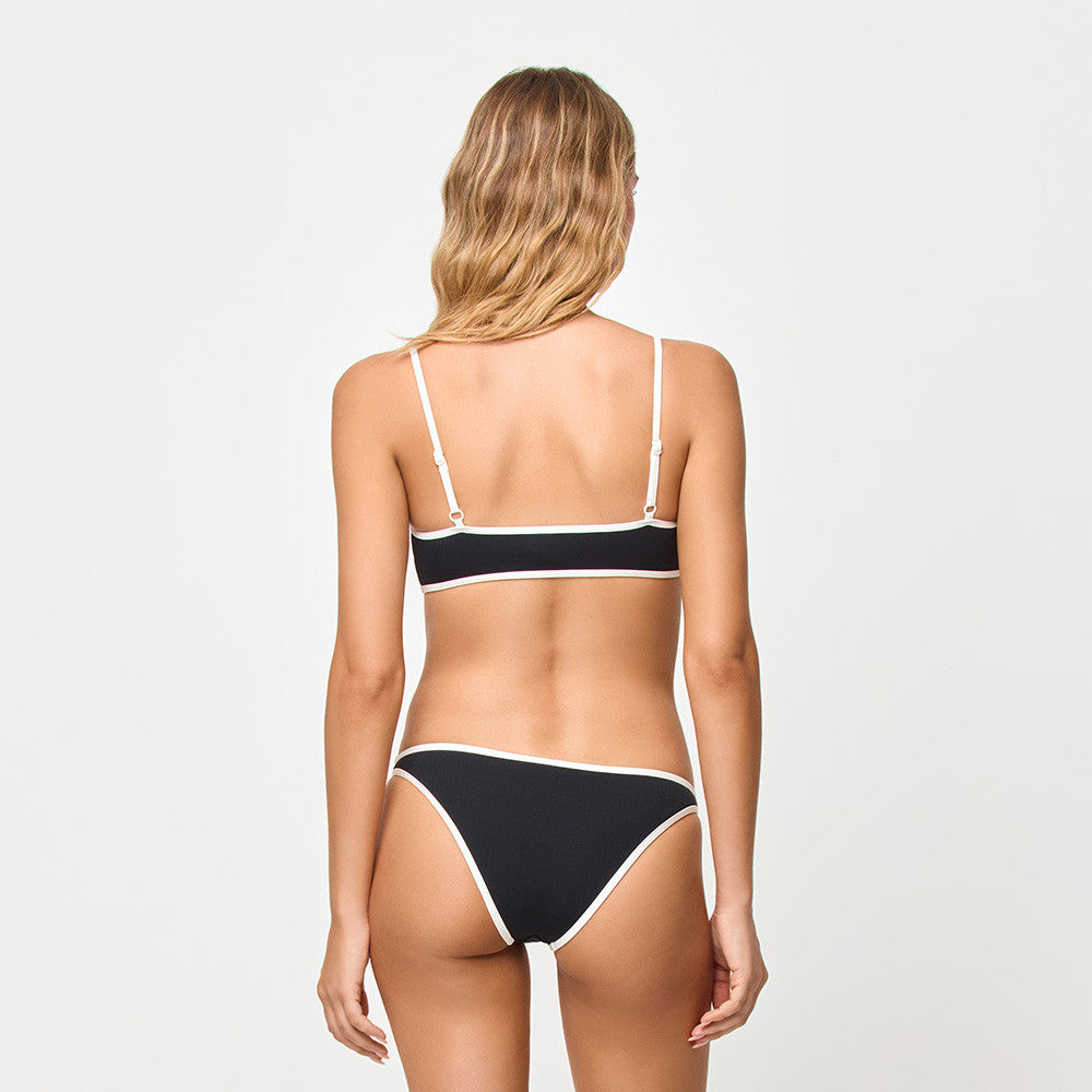 Black/Cream Suzi Classic Bottom-LSpace-Gone Bananas Beachwear