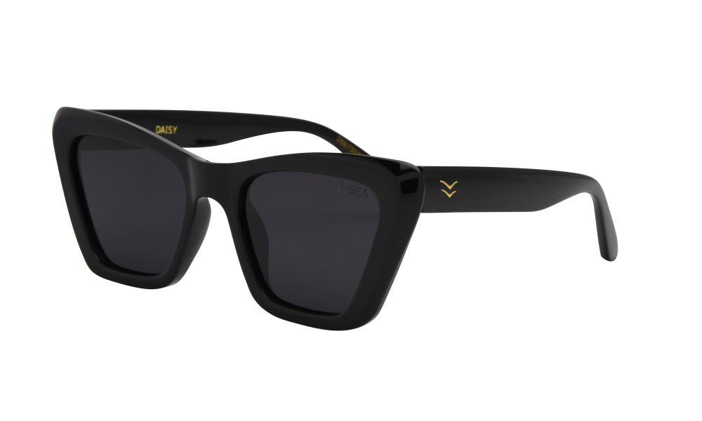 Black/Smoke Polarized Daisy Sunglasses-I-SEA Sunglasses-Gone Bananas Beachwear