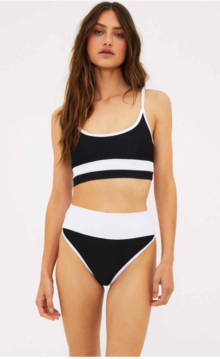 Black/White Emmy Bottom-Beach Riot-Gone Bananas Beachwear