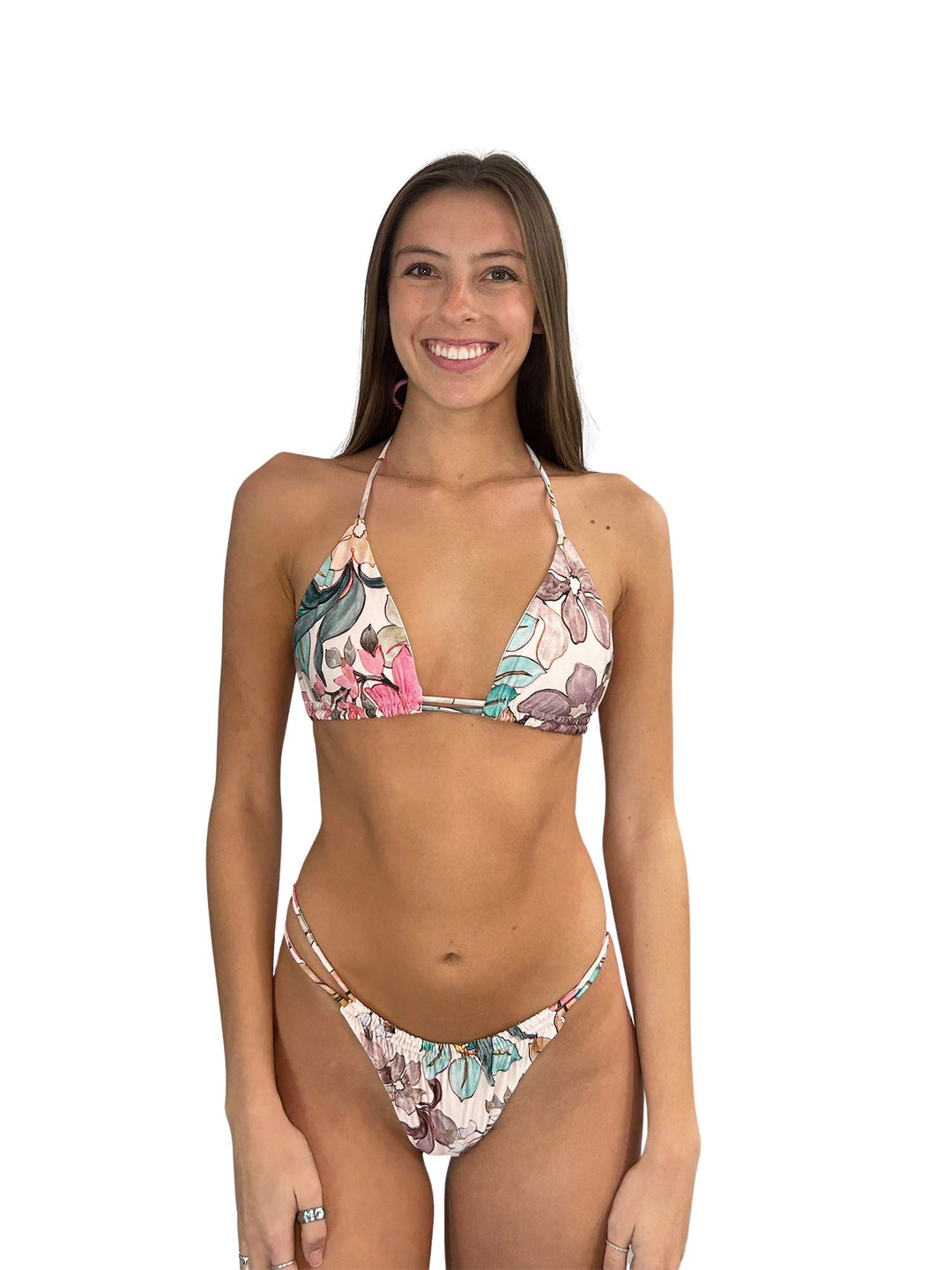 Bloomy Two String Bottom-Despi-Gone Bananas Beachwear