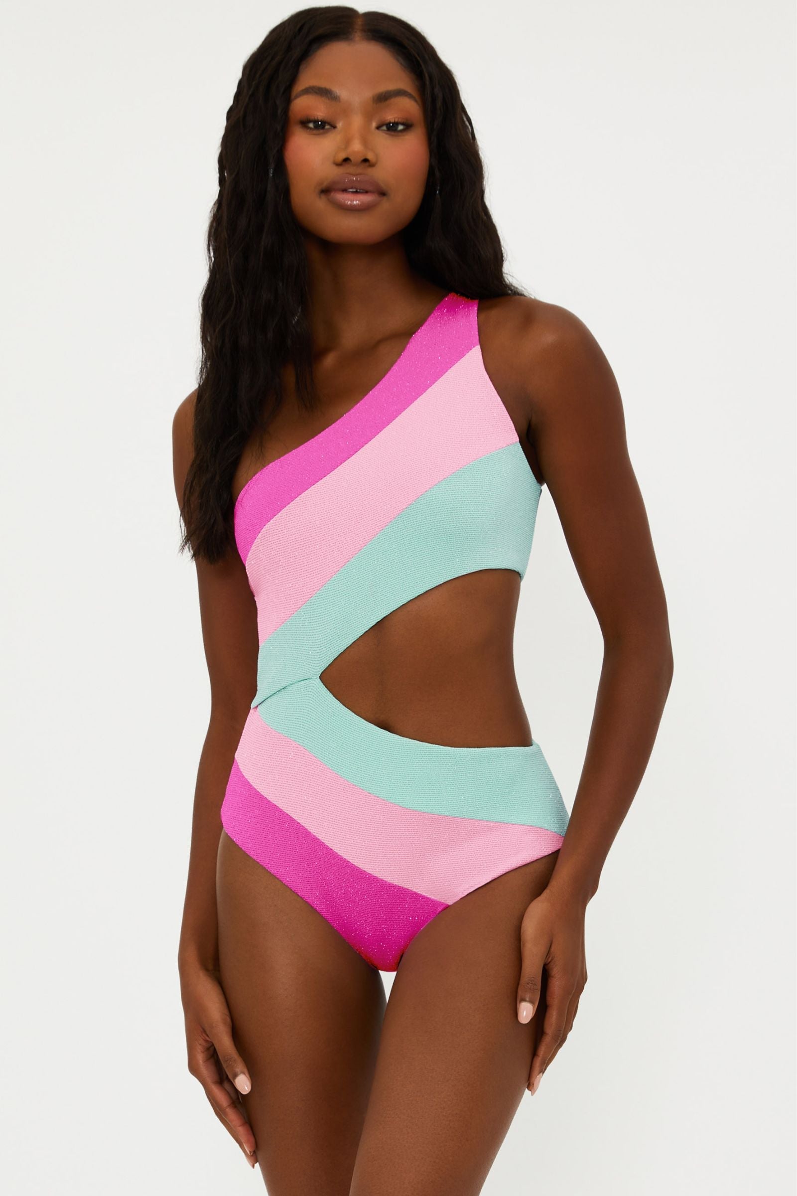 Blossom Colorblock Scrunch Joyce One Piece Beach Riot Gone