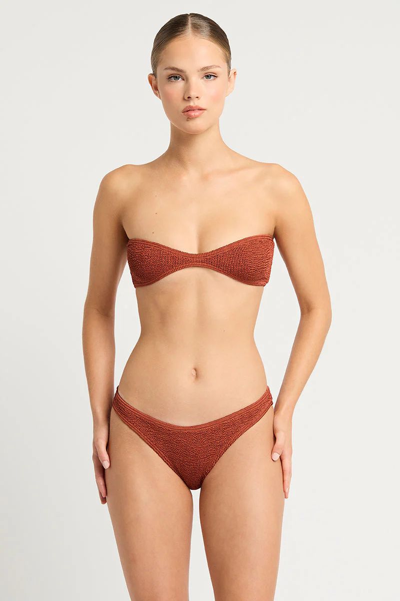 Bronze Shimmer The Layla Top-BOUND by Bond-Eye-Gone Bananas Beachwear