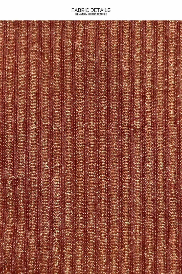 Brown/Gold Toasted Glow Ring Triangle Halter Top-Luli Fama-Gone Bananas Beachwear