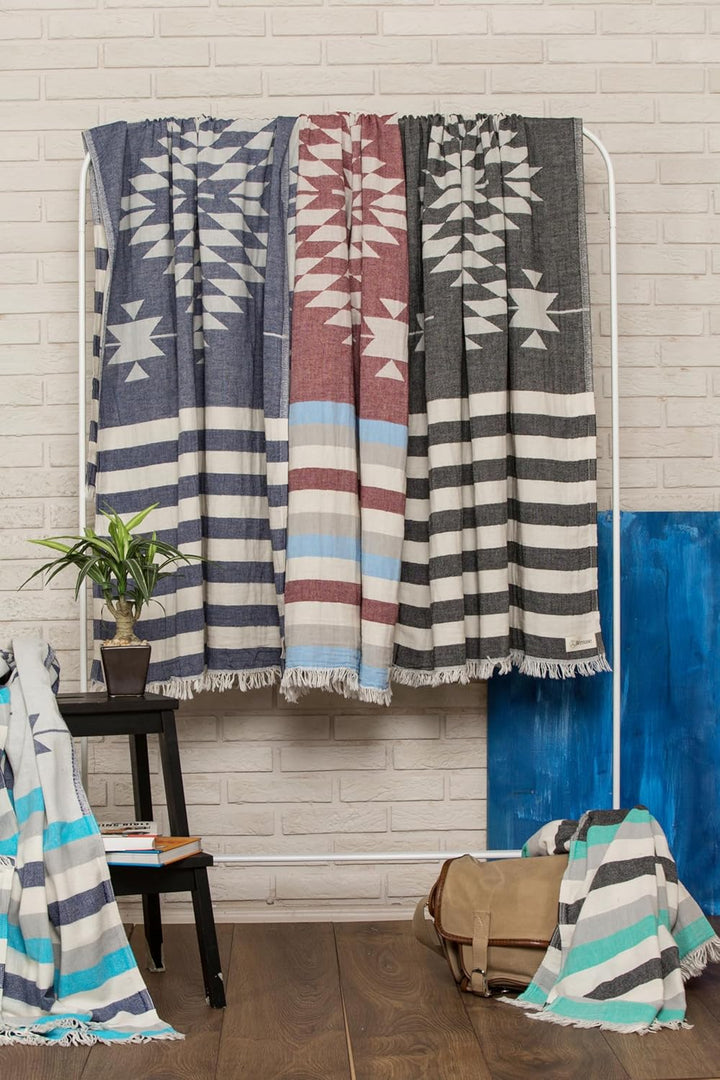 Carmen Dual-Layer Turkish Towel-Bersuse Towels-Gone Bananas Beachwear
