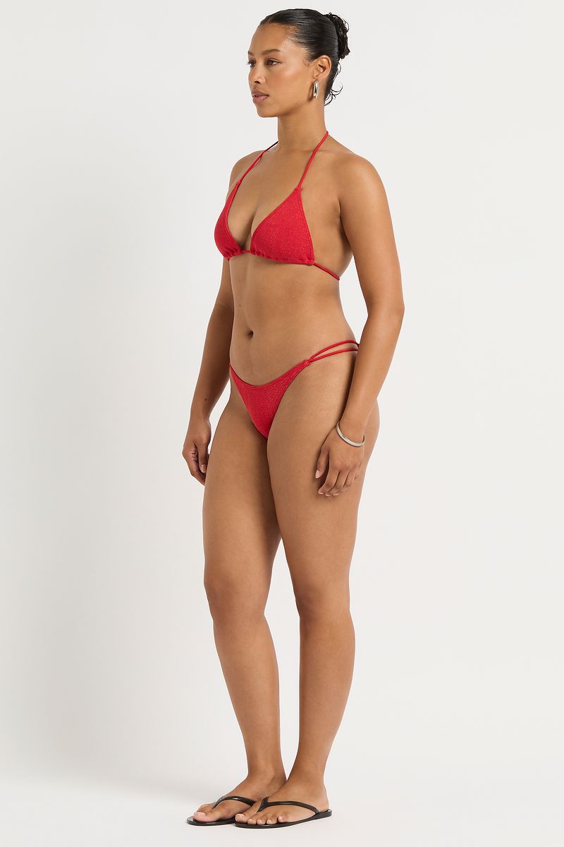 Cherry Lurex Micro Ingrid Tri-BOUND by Bond-Eye-Gone Bananas Beachwear