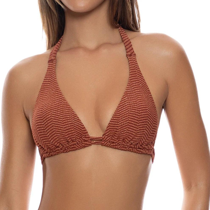 Coconut Sunlit Sands Triangle Halter Top-Luli Fama-Gone Bananas Beachwear