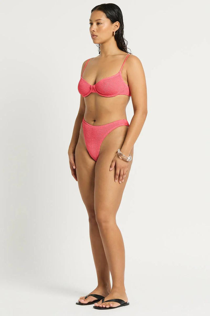 Coral Pink The Gracie Balconette Top-BOUND by Bond-Eye-Gone Bananas Beachwear