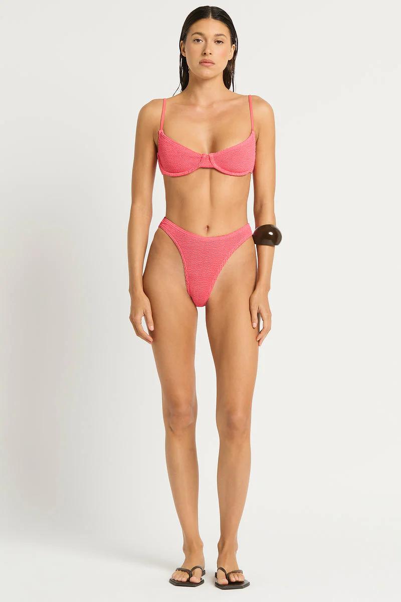 Coral Pink The Gracie Balconette Top-BOUND by Bond-Eye-Gone Bananas Beachwear