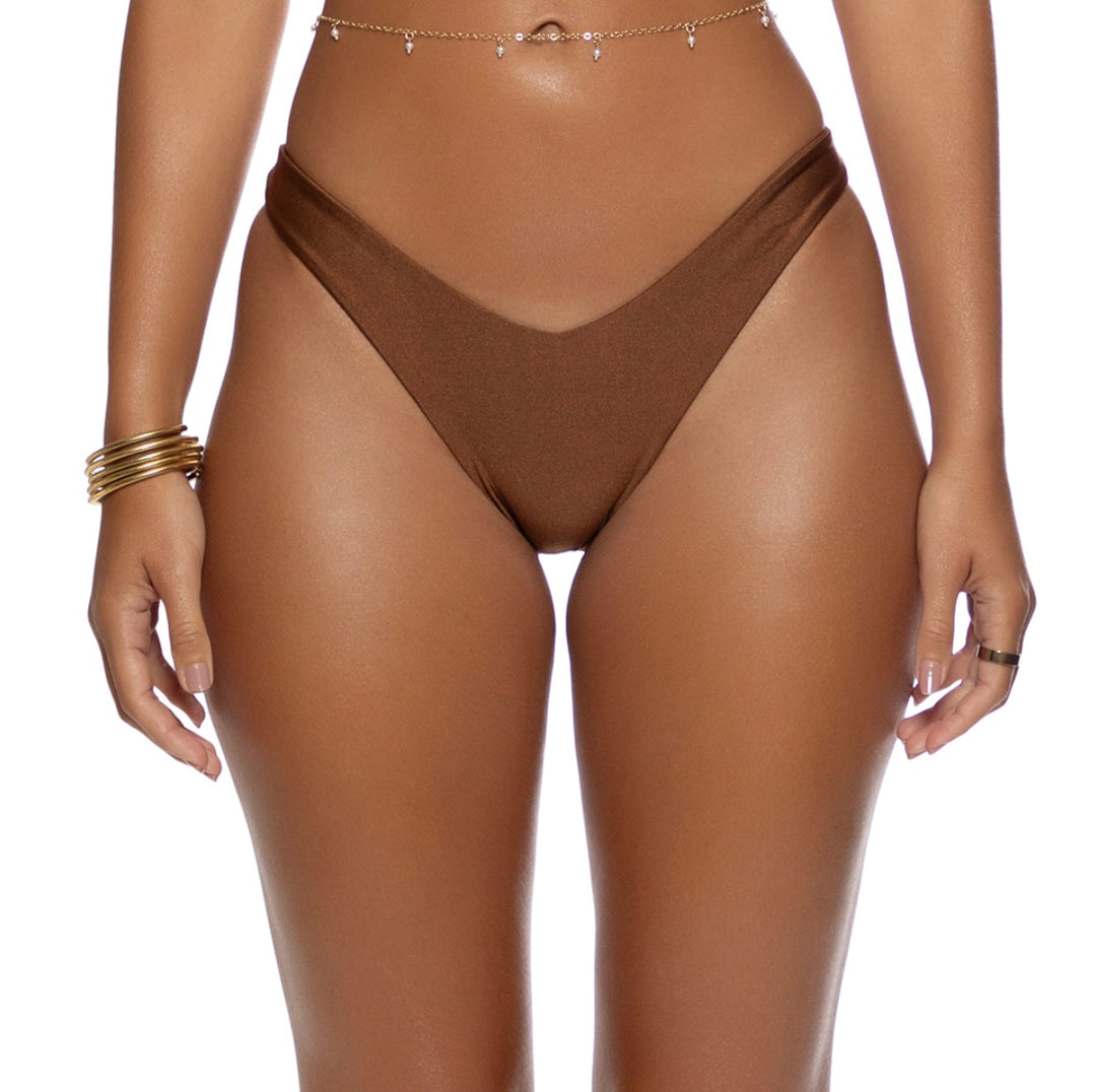 Cosita Buena Brown High Leg Brazilian Bottom-Luli Fama-Gone Bananas Beachwear