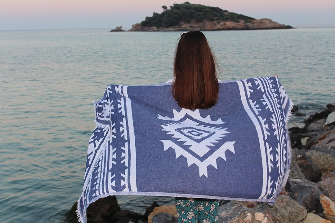 Cozumel Dual-Layer Turkish Towel-Bersuse Towels-Gone Bananas Beachwear