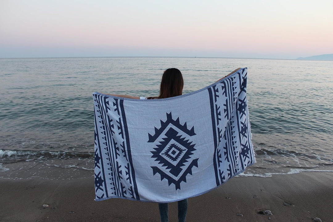 Cozumel Dual-Layer Turkish Towel-Bersuse Towels-Gone Bananas Beachwear