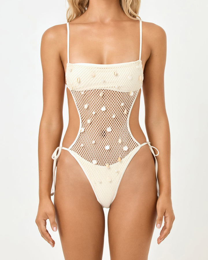 Cream Catching Up One Piece-LSpace-Gone Bananas Beachwear