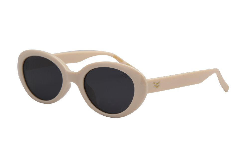 Cream/Smoke Polarized Monroe Sunglasses-I-SEA Sunglasses-Gone Bananas Beachwear