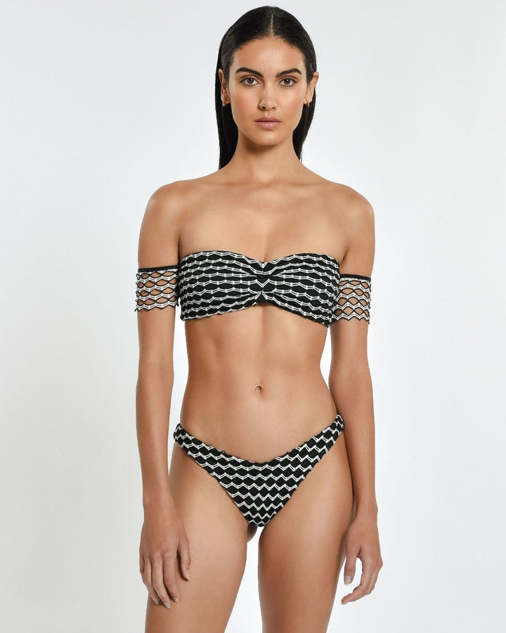 Domino Day Shelley Bikini Bottom-Peixoto Swimwear-Gone Bananas Beachwear