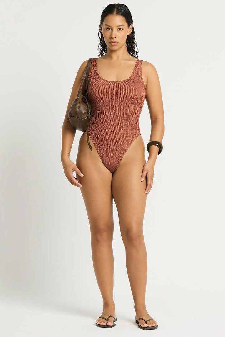 Fawn Shimmer The Madison One Piece-BOUND by Bond-Eye-Gone Bananas Beachwear