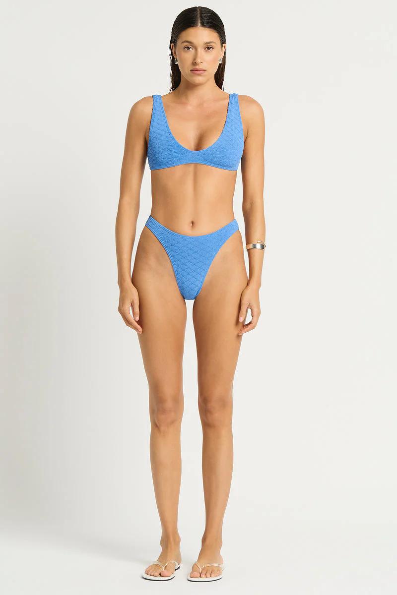 French Blue Diamond Jacquard The Scout Top-BOUND by Bond-Eye-Gone Bananas Beachwear