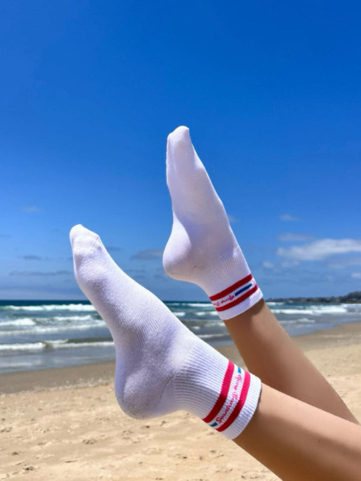 Gone Bananas Beachwear Striped Ankle Sock-GBB-Gone Bananas Beachwear