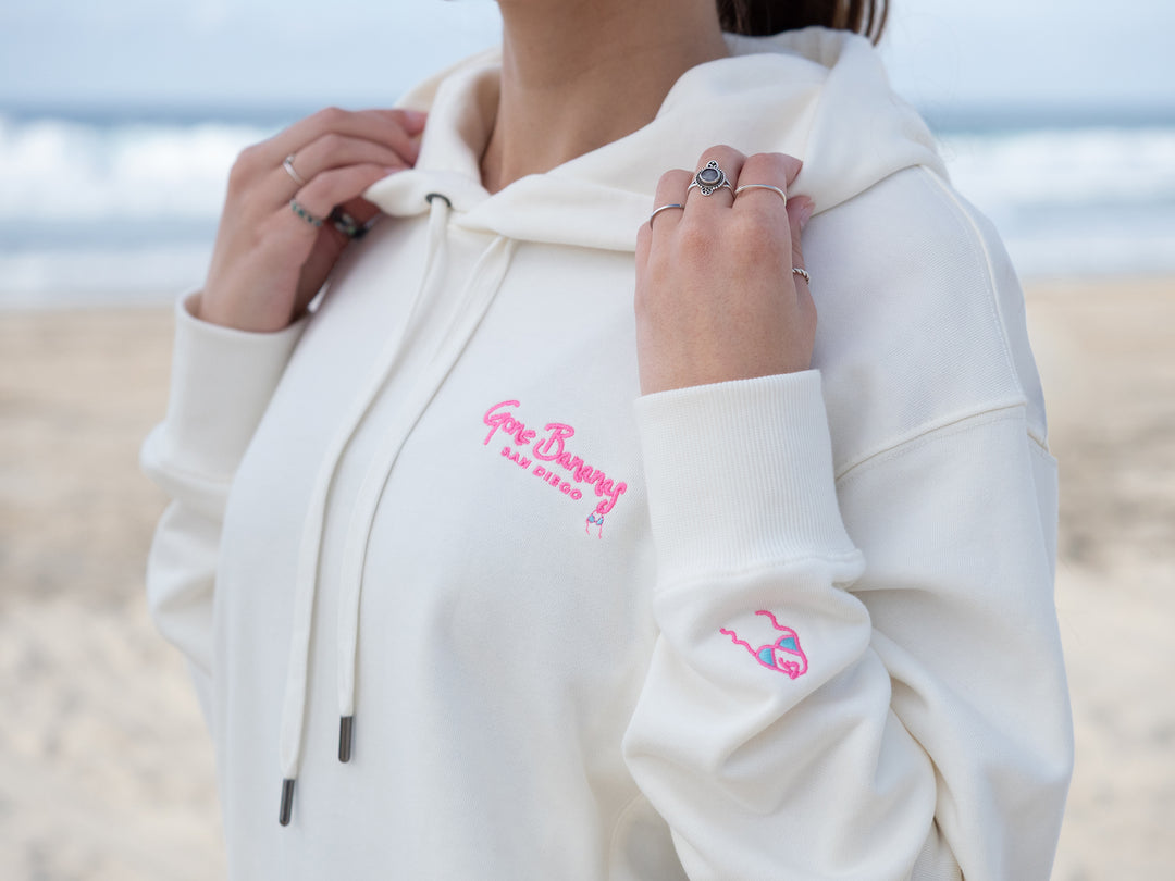 Gone Bananas Embroidered Hoodie (Free Belt Bag Included With Every Purchase)-GBB-Gone Bananas Beachwear