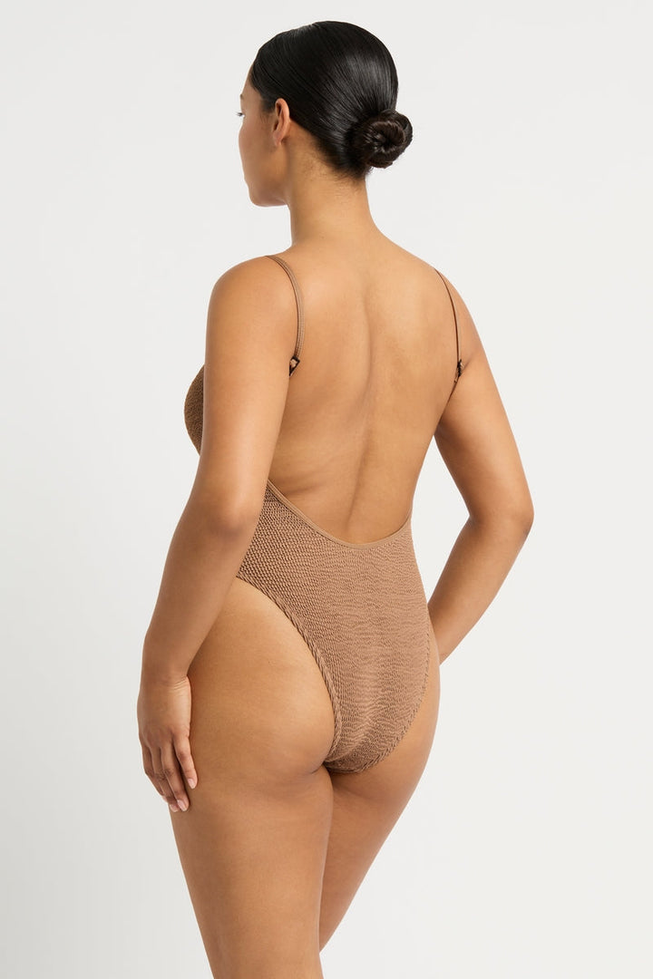 Hazelnut Recycled The Low Palace One Piece-BOUND by Bond-Eye-Gone Bananas Beachwear