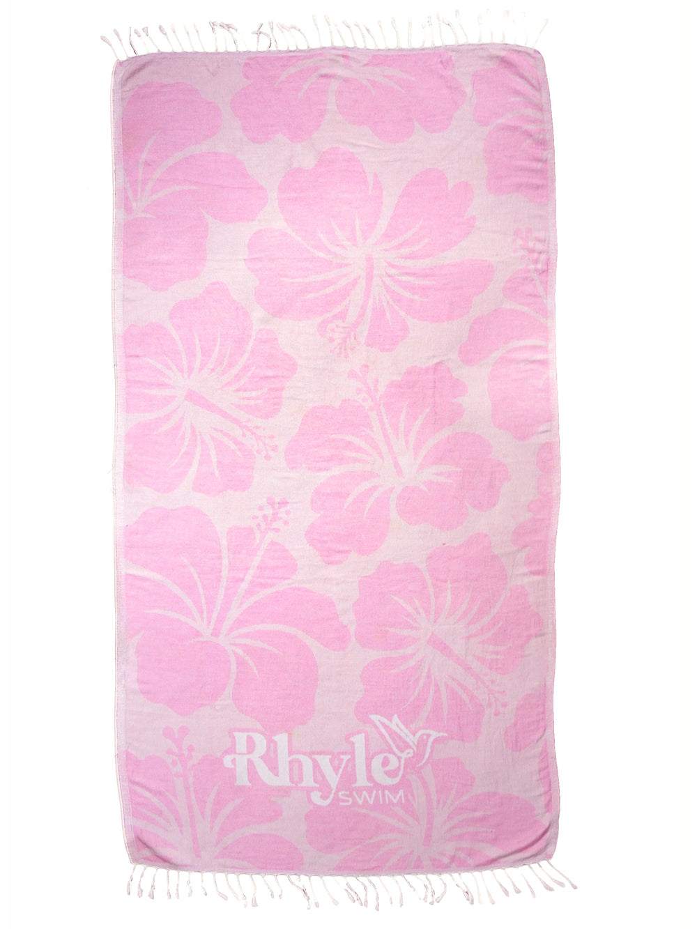 Hibiscus Rhyle Towel Pink w/ Pink Flowers-Rhyle Swim-Gone Bananas Beachwear