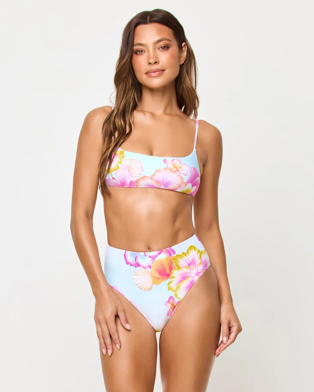 Hibiscus and Plumerias Oh My Presley Top-LSpace-Gone Bananas Beachwear