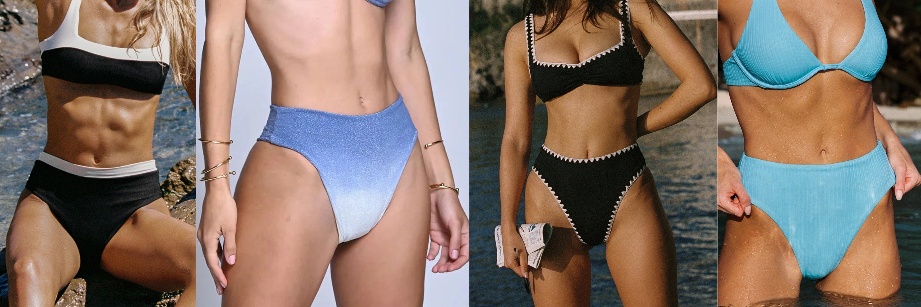High Waist Bottoms Collection Slider - Gone Bananas Beachwear