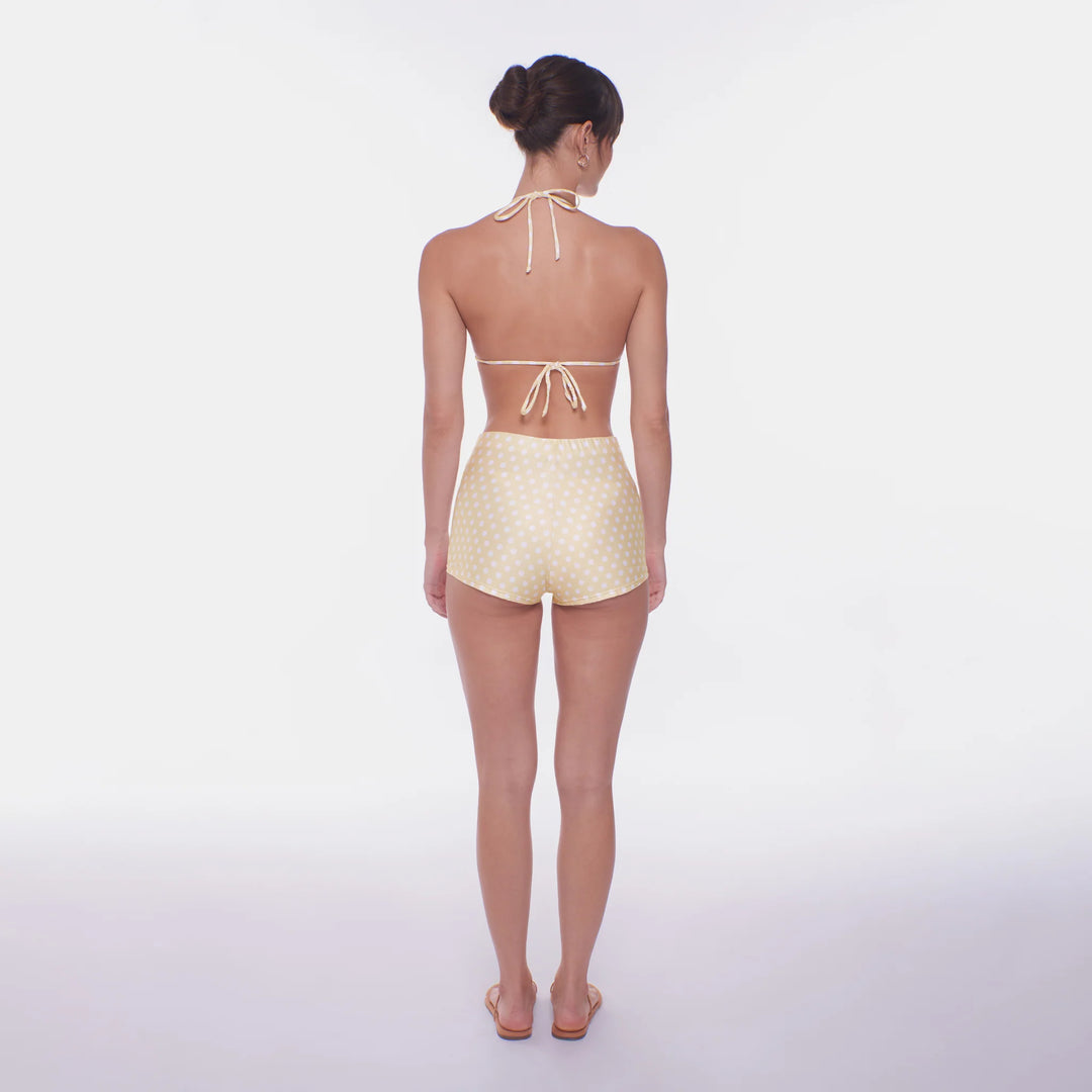 Honeycomb Polka Dots Ciara Mini Short-Peixoto Swimwear-Gone Bananas Beachwear