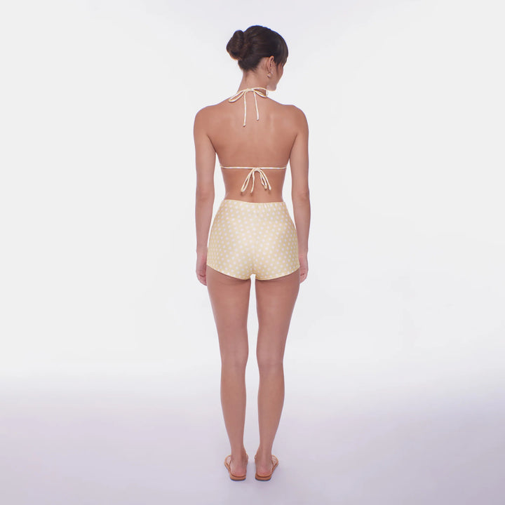 Honeycomb Polka Dots Ciara Mini Short-Peixoto Swimwear-Gone Bananas Beachwear