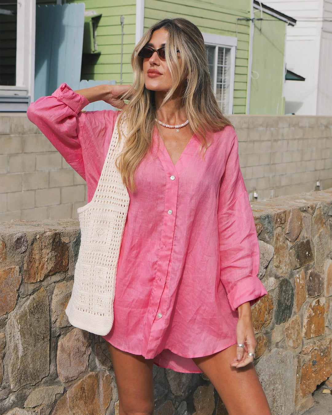 Hottest Pink Rio Tunic-LSpace-Gone Bananas Beachwear