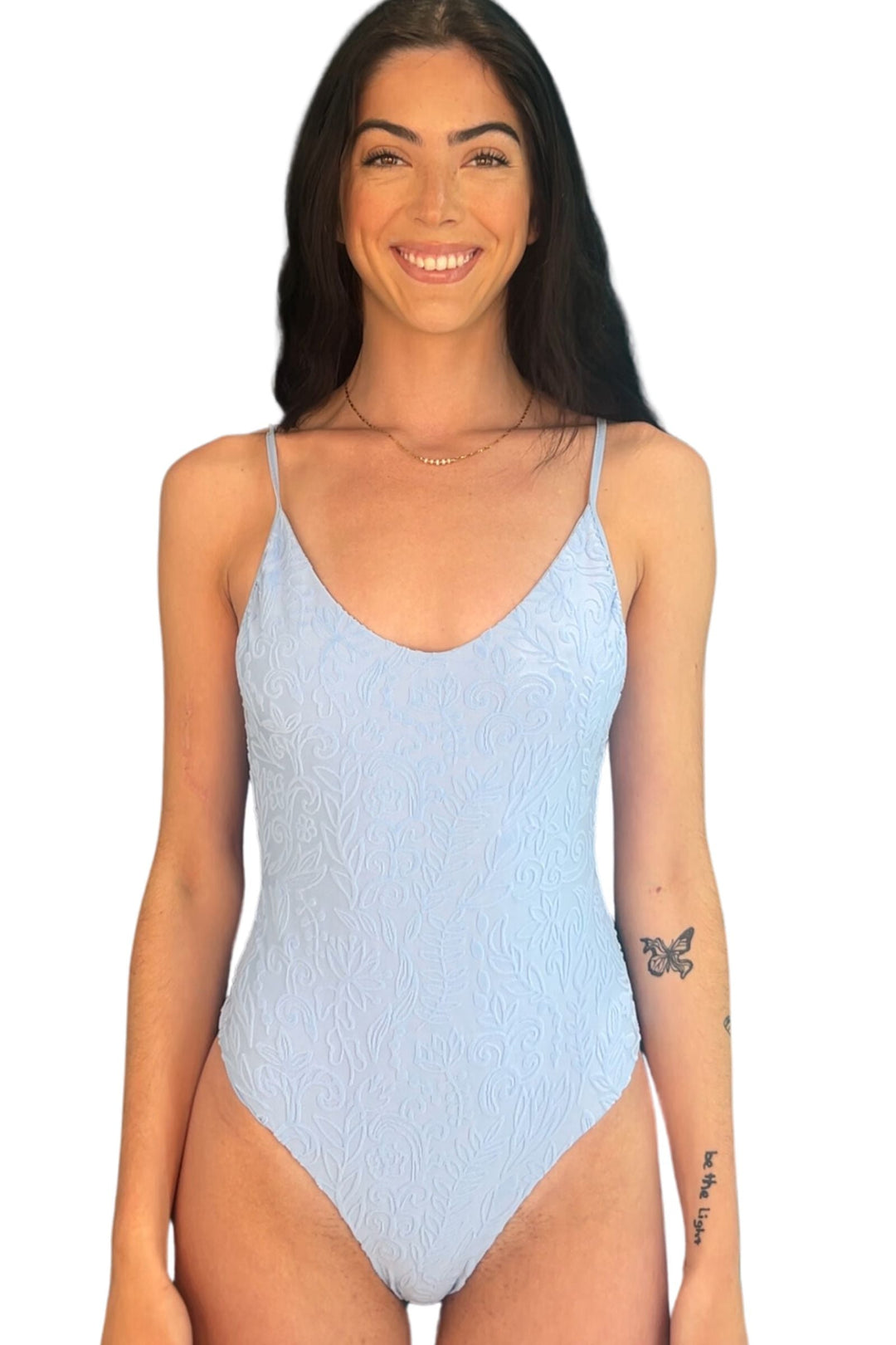 Liquid Flower Cerulean Cutie One Piece-Edelvissa-Gone Bananas Beachwear