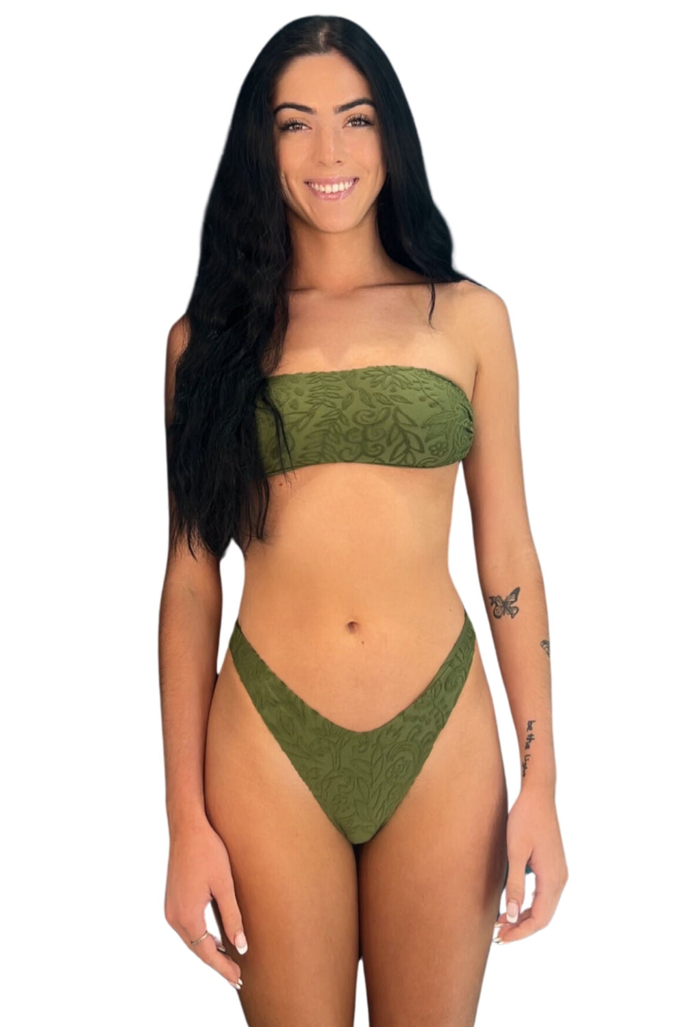 Liquid Flower Seaweed Brazilian Bikini Bottom-Edelvissa-Gone Bananas Beachwear