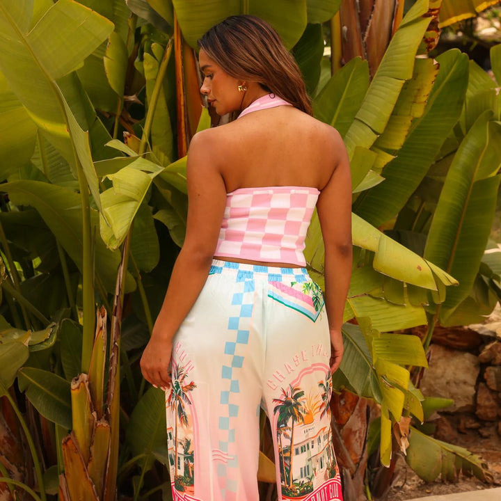 Love Match Knit Halter Tank Top-Kulani Kinis-Gone Bananas Beachwear