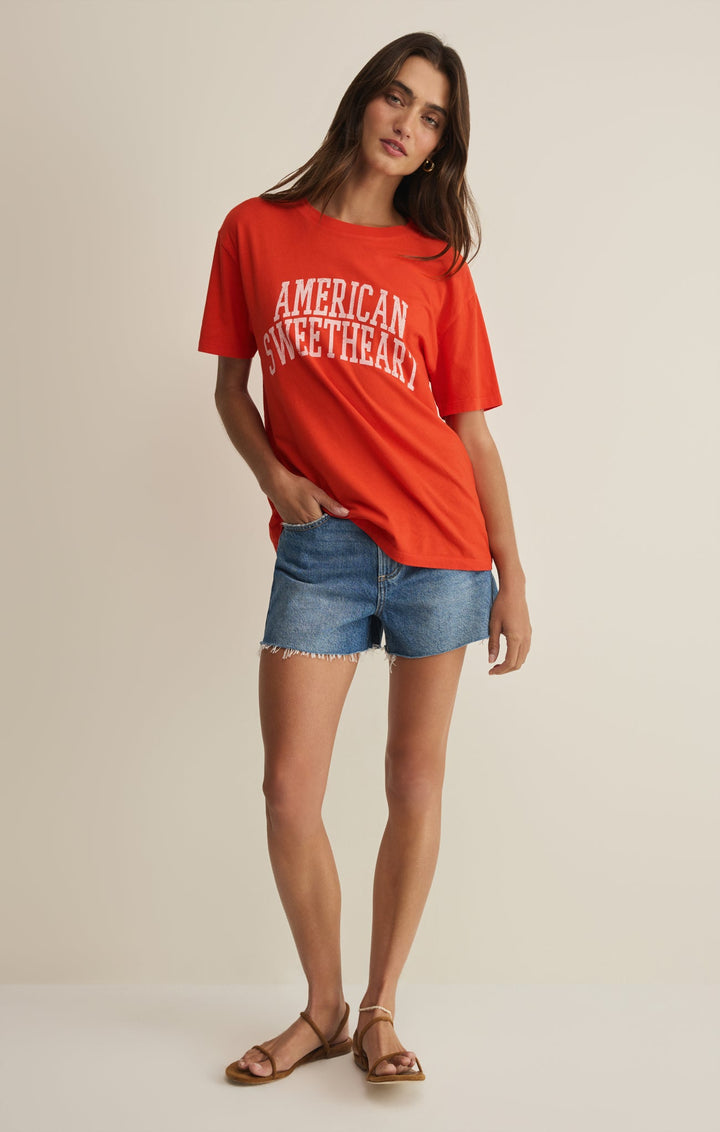 Lychee Sweetheart Boyfriend Tee-Z Supply-Gone Bananas Beachwear