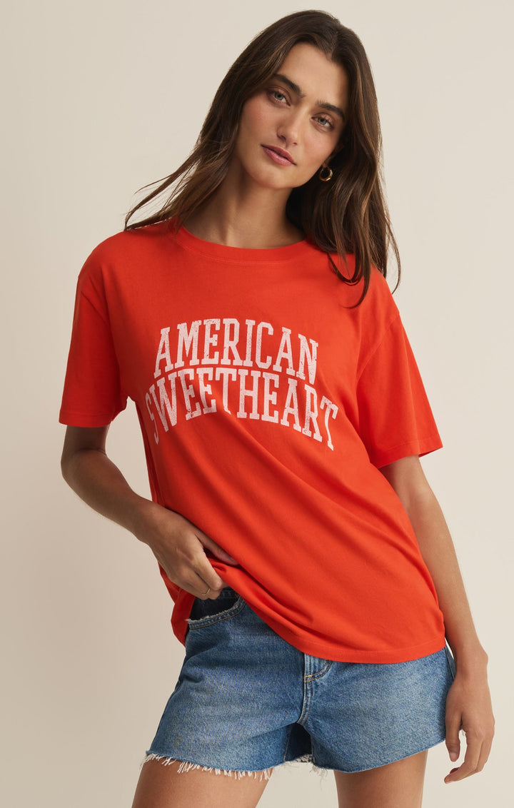 Lychee Sweetheart Boyfriend Tee-Z Supply-Gone Bananas Beachwear