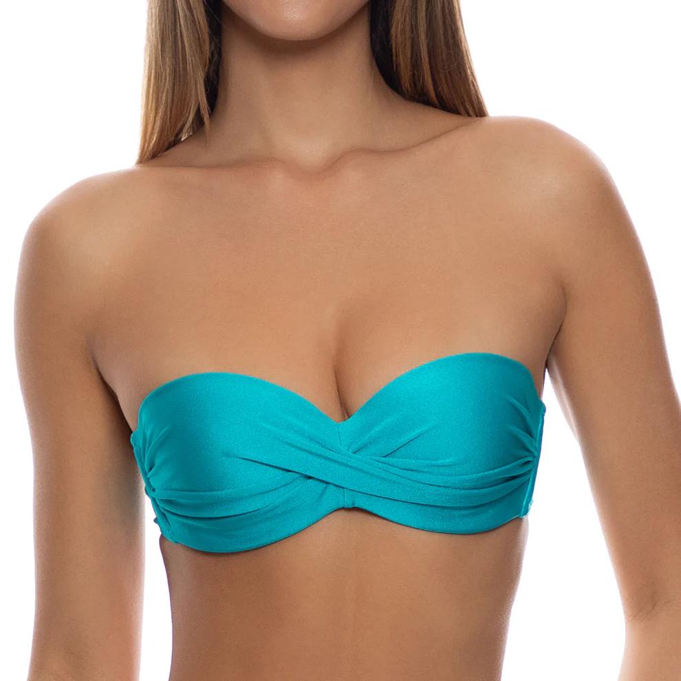Mermaid Cosita Buena Underwire Push Up Bandeau Top-Luli Fama-Gone Bananas Beachwear
