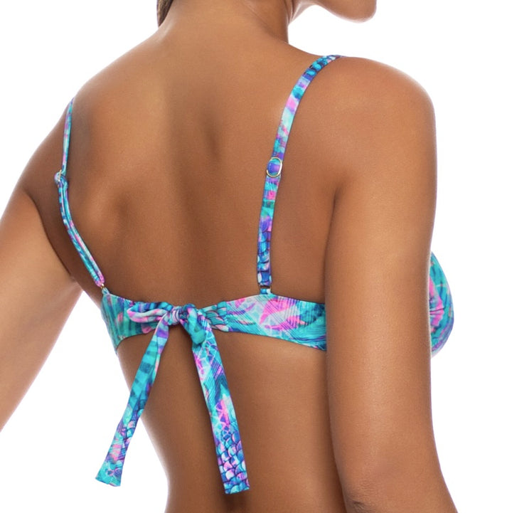 Multicolor Enchanted Mirage Bralette Ring Top-Luli Fama-Gone Bananas Beachwear