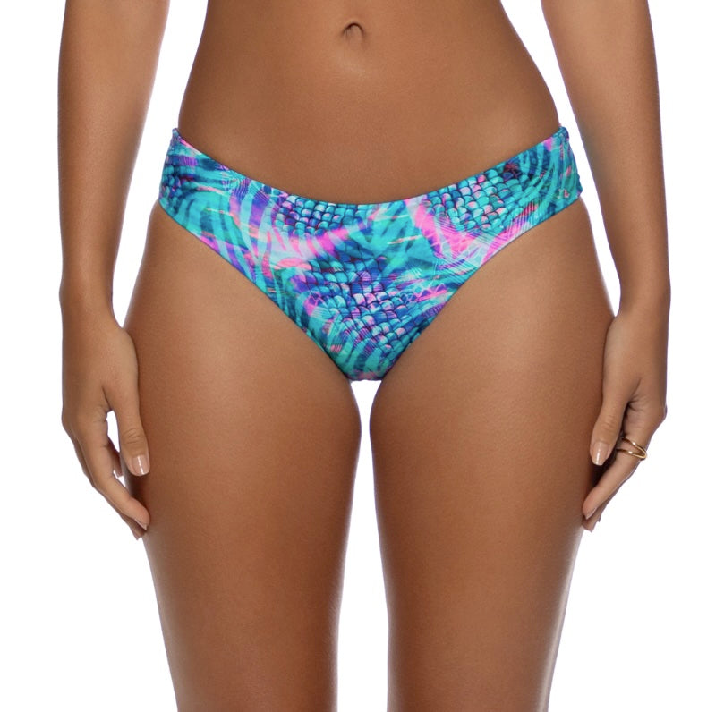 Multicolor Enchanted Mirage Seamless Full Ruched Back Bottom-Luli Fama-Gone Bananas Beachwear